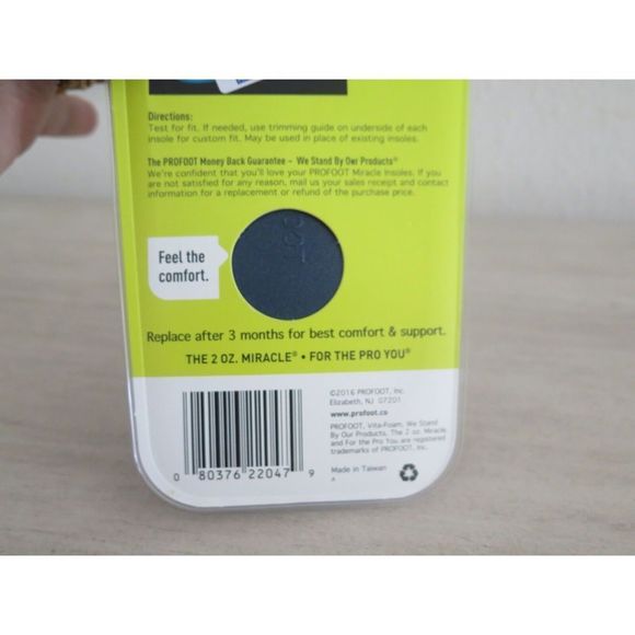 ProFoot #22047 Women's Sz 6-10 Ultra-Light/Self-Molding Miracle Insole - Picture 2 of 5